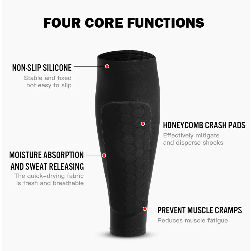 Shin Guard Socks Sleeves with Foam